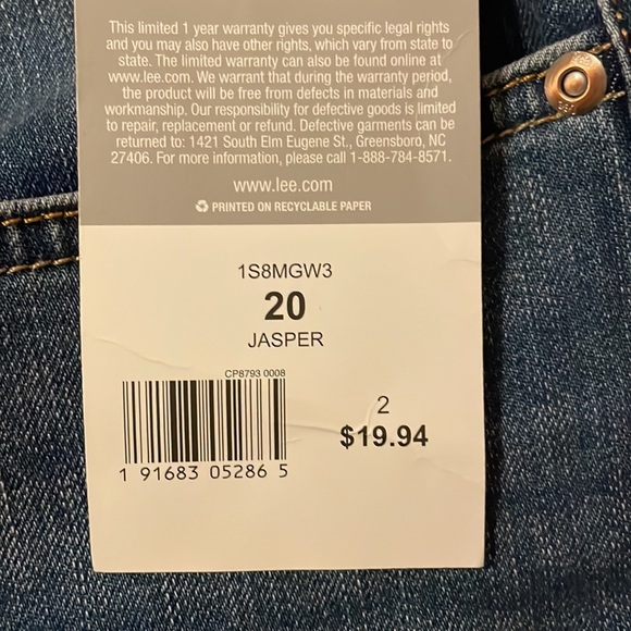 Lee Riders light blue Jean| Size 20 - Picture 3 of 3